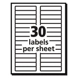 Permanent Trueblock File Folder Labels With Sure Feed Technology, 0.66 X 3.44, White, 30-sheet, 25 Sheets-pack