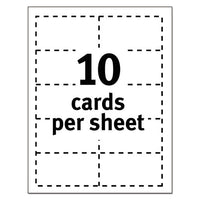 Magnetic Business Cards, 2 X 3 1-2, White, 10-sheet, 30-pack
