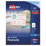 Postcards For Inkjet Printers, 4 1-4 X 5 1-2, Matte White, 4-sheet, 200-box