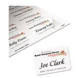 Flexible Adhesive Name Badge Labels, 3.38 X 2.33, White, 160-pack