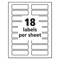 Removable File Folder Labels With Sure Feed Technology, 0.94 X 3.44, White, 18-sheet, 25 Sheets-pack