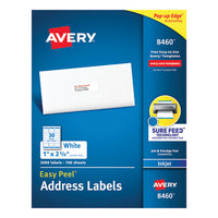 Easy Peel White Address Labels W- Sure Feed Technology, Inkjet Printers, 1 X 2.63, White, 30-sheet, 100 Sheets-box