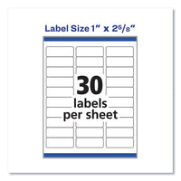 Easy Peel White Address Labels W- Sure Feed Technology, Inkjet Printers, 1 X 2.63, White, 30-sheet, 100 Sheets-box