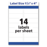 Easy Peel White Address Labels W- Sure Feed Technology, Inkjet Printers, 1.33 X 4, White, 14-sheet, 100 Sheets-box