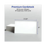 Printable Microperforated Business Cards With Sure Feed Technology, Inkjet, 2 X 3.5, White, Matte, 1000-box