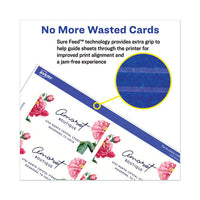 Printable Microperforated Business Cards With Sure Feed Technology, Inkjet, 2 X 3.5, White, Matte, 1000-box