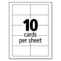 True Print Clean Edge Business Cards, Inkjet, 2 X 3 1-2, Ivory, 200-pack