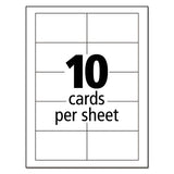 True Print Clean Edge Business Cards, Inkjet, 2 X 3 1-2, Ivory, 200-pack