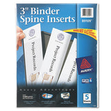 Binder Spine Inserts, 3" Spine Width, 3 Inserts-sheet, 5 Sheets-pack