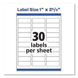 Easy Peel White Address Labels W- Sure Feed Technology, Laser Printers, 1 X 2.63, White, 30-sheet, 500 Sheets-box