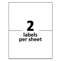 White Shipping Labels-bulk Packs, Inkjet-laser Printers, 5.5 X 8.5, White, 2-sheet, 250 Sheets-box