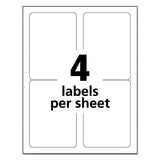 White Shipping Labels-bulk Packs, Inkjet-laser Printers, 3.5 X 5, White, 4-sheet, 250 Sheets-box