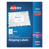 White Shipping Labels-bulk Packs, Inkjet-laser Printers, 3.5 X 5, White, 4-sheet, 250 Sheets-box