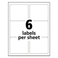 White Shipping Labels-bulk Packs, Inkjet-laser Printers, 3.33 X 4, White, 6-sheet, 250 Sheets-box