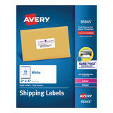 White Shipping Labels-bulk Packs, Inkjet-laser Printers, 2 X 4, White, 10-sheet, 250 Sheets-box