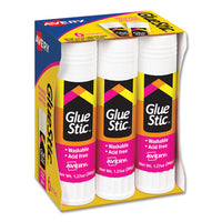 Permanent Glue Stic Value Pack, 1.27 Oz, Applies White, Dries Clear, 6-pack