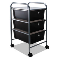 Portable Drawer Organizer, 13w X 15.38d X 25.88h, Smoke-matte Gray