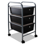 Portable Drawer Organizer, 13w X 15.38d X 25.88h, Smoke-matte Gray