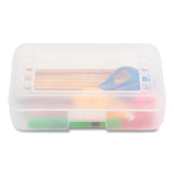 Gem Polypropylene Pencil Box With Lid, Clear, 8 1-2 X 5 1-4 X 2 1-2