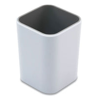 Fusion Pencil Cup, 3 X 3 X 4, White-gray