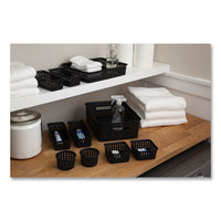 Plastic Weave Bin, Assorted Sizes, Black, 10-pack