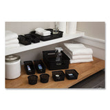 Plastic Weave Bin, Assorted Sizes, Black, 10-pack