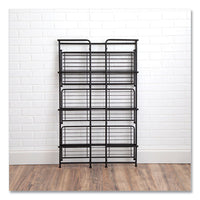 Flipshelf Four-shelf Unit, 26.5 X 12 X 43, Black