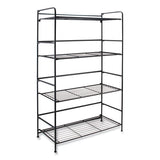 Flipshelf Four-shelf Unit, 26.5 X 12 X 43, Black