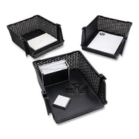 Nest And Stack Open Lid Storage Bin, 13.5 X 15 X 8.5, Black, 3-pack