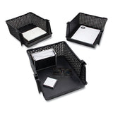 Nest And Stack Open Lid Storage Bin, 13.5 X 15 X 8.5, Black, 3-pack