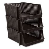 Nest And Stack Open Lid Storage Bin, 13.5 X 15 X 8.5, Black, 3-pack