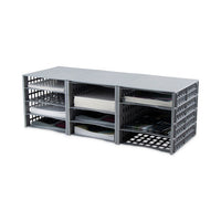 Snap Configurable Tray System, 12 Sections, 22.75 X 9.75 X 13, Gray