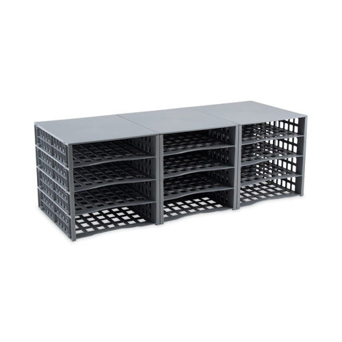 Snap Configurable Tray System, 12 Sections, 22.75 X 9.75 X 13, Gray