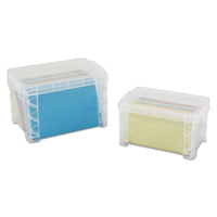 Super Stacker Storage Boxes, Hold 400 3 X 5 Cards, Plastic, Clear