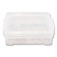 Super Stacker Crayon Box, Clear, 4 3-4 X 3 1-2 X 1 3-5