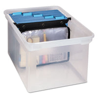 Expanding Zipper Pouch, 13 X 9 1-4, Clear-black