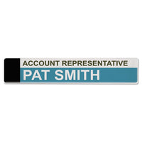 Panel Wall Sign Name Holder, Acrylic, 9 X 2, 6-pack, Clear