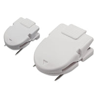 Wall Clips For Fabric Panels, 60 Sheets, White, 10-box