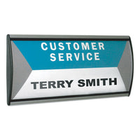 People Pointer Wall-door Sign, Aluminum Base, 8.75 X 4, Black-silver