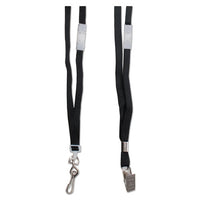 Deluxe Safety Lanyards, J-hook Style, 36" Long, Black, 24-box