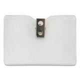 Security Id Badge Holder With Clip, Horizontal, 3.5 X 3.75, Clear, 50-box