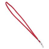 Deluxe Lanyards, J-hook Style, 36" Long, Red, 24-box