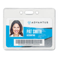 Proximity Id Badge Holder, Horizontal, 3.75 X 3, Clear, 50-pack