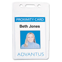 Proximity Id Badge Holder, Vertical, 2.68 X 4.38, Clear, 50-pack