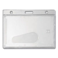 Frosted Rigid Badge Holder, 3.68 X 2.75, Clear, Horizontal, 25-box