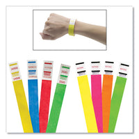 Crowd Management Wristband, Sequential Numbers, 9 3-4 X 3-4, Neon Green, 500-pk