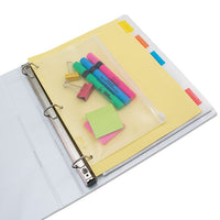 Zip-all Ring Binder Pocket, 8 1-2 X 11, Clear