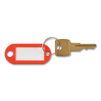 Key Tags Label Window, 0.88 X 0.19 X 2, Red, 6-pack