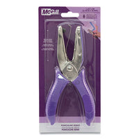 15-sheet Medium-duty One-hole Punch, Diamond Shape, Chrome