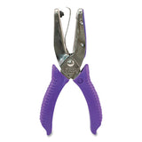 15-sheet Medium-duty One-hole Punch, Diamond Shape, Chrome